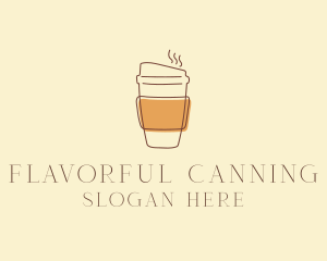 Reusable Coffee Cup Cafe  logo design