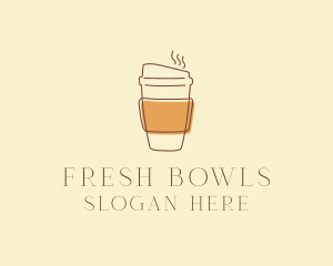 Reusable Coffee Cup Cafe  logo design