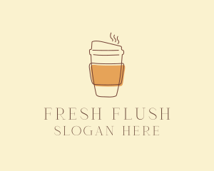 Reusable Coffee Cup Cafe  logo design