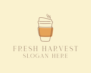 Reusable Coffee Cup Cafe  logo design