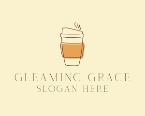 Reusable Coffee Cup Cafe  logo design