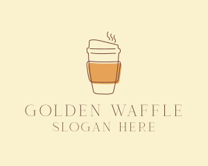 Reusable Coffee Cup Cafe  logo design