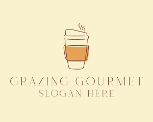 Reusable Coffee Cup Cafe  logo design