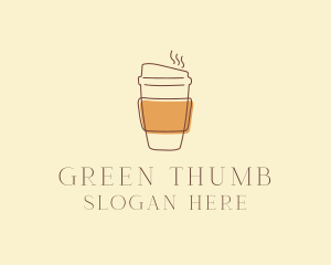 Reusable Coffee Cup Cafe  logo design