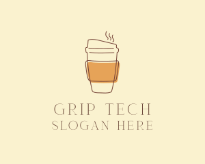 Reusable Coffee Cup Cafe  logo design