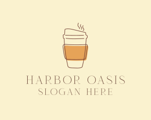 Reusable Coffee Cup Cafe  logo design