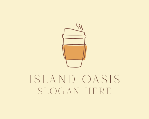 Reusable Coffee Cup Cafe  logo design