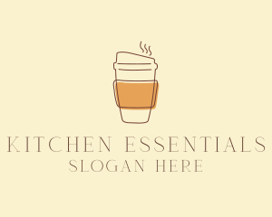 Reusable Coffee Cup Cafe  logo design