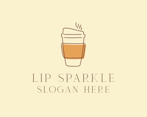 Reusable Coffee Cup Cafe  logo design