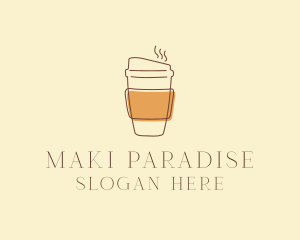 Reusable Coffee Cup Cafe  logo design