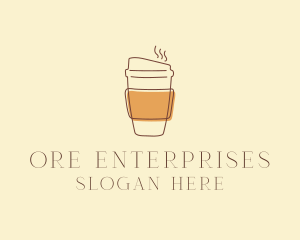 Reusable Coffee Cup Cafe  logo design