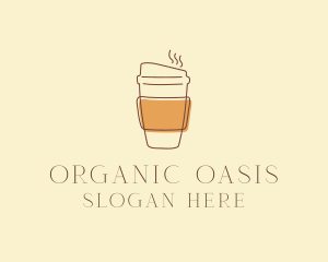 Reusable Coffee Cup Cafe  logo design