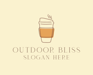 Reusable Coffee Cup Cafe  logo design