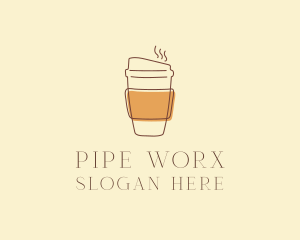 Reusable Coffee Cup Cafe  logo design