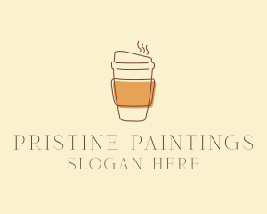 Reusable Coffee Cup Cafe  logo design