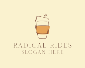 Reusable Coffee Cup Cafe  logo design