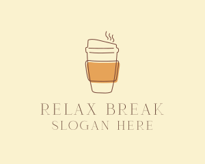 Reusable Coffee Cup Cafe  logo design