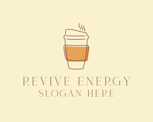 Reusable Coffee Cup Cafe  logo design