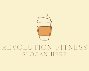 Reusable Coffee Cup Cafe  logo design