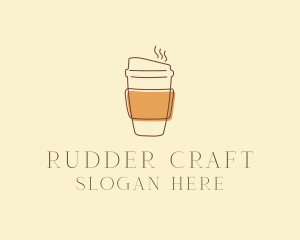 Reusable Coffee Cup Cafe  logo design