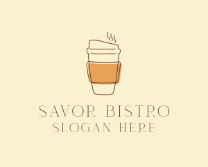 Reusable Coffee Cup Cafe  logo design