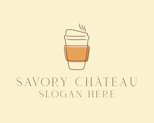 Reusable Coffee Cup Cafe  logo design