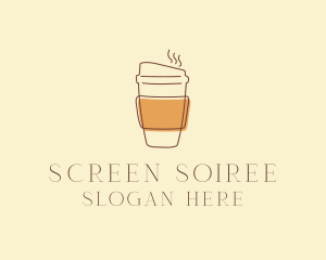 Reusable Coffee Cup Cafe  logo design