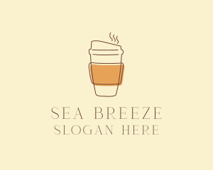 Reusable Coffee Cup Cafe  logo design