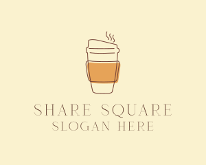 Reusable Coffee Cup Cafe  logo design