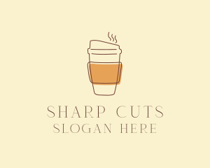 Reusable Coffee Cup Cafe  logo design