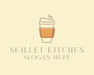 Reusable Coffee Cup Cafe  logo design