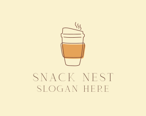 Reusable Coffee Cup Cafe  logo design