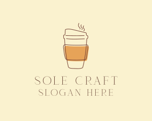 Reusable Coffee Cup Cafe  logo design