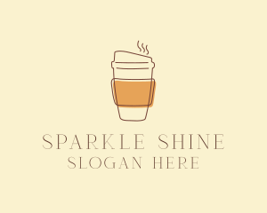 Reusable Coffee Cup Cafe  logo design