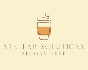 Reusable Coffee Cup Cafe  logo design