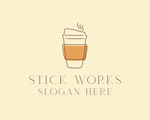 Reusable Coffee Cup Cafe  logo design