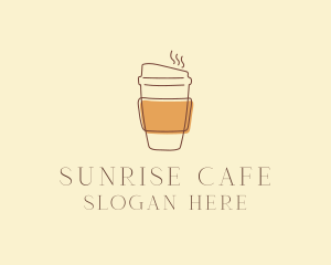 Reusable Coffee Cup Cafe  logo design