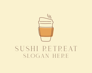 Reusable Coffee Cup Cafe  logo design