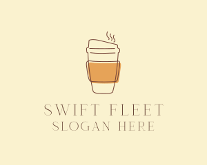 Reusable Coffee Cup Cafe  logo design