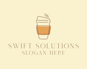 Reusable Coffee Cup Cafe  logo design