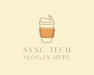 Reusable Coffee Cup Cafe  logo design