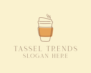 Reusable Coffee Cup Cafe  logo design