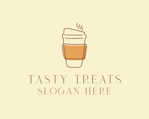 Reusable Coffee Cup Cafe  logo design