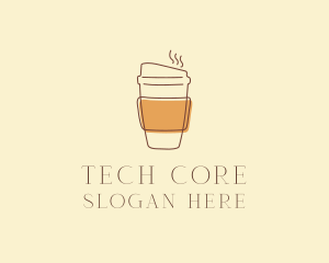 Reusable Coffee Cup Cafe  logo design