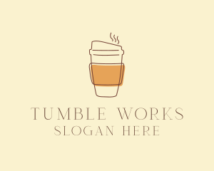 Reusable Coffee Cup Cafe  logo design