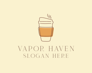 Reusable Coffee Cup Cafe  logo design