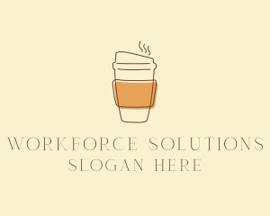 Reusable Coffee Cup Cafe  logo design