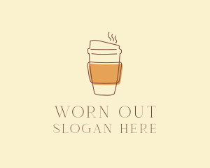 Reusable Coffee Cup Cafe  logo design