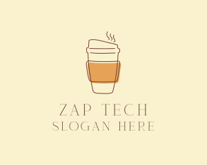 Reusable Coffee Cup Cafe  logo design