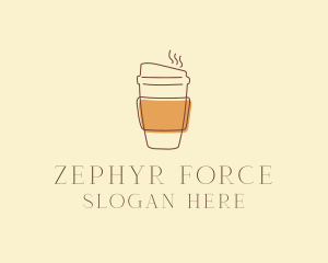 Reusable Coffee Cup Cafe  logo design